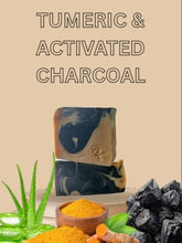 Load image into Gallery viewer, Turmeric & Activated Charcoal (Face Soap)
